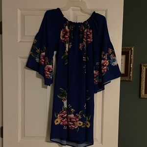 Umgee Blue Floral Dress